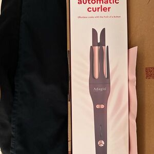 New - Adagio Automatic Curler - Black and Pink
